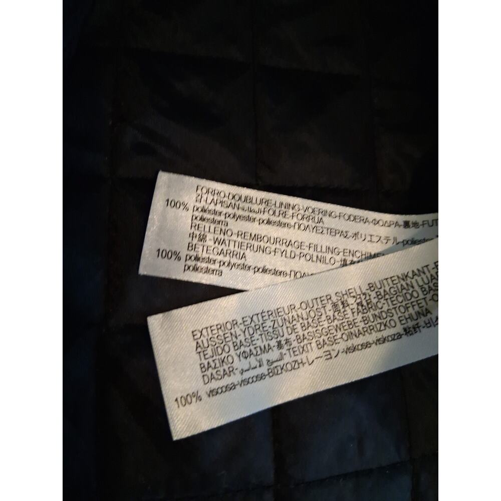Zara Oversized Quilted Faux Leather Jacket Size Large Lagenlook - Picture 7 of 7